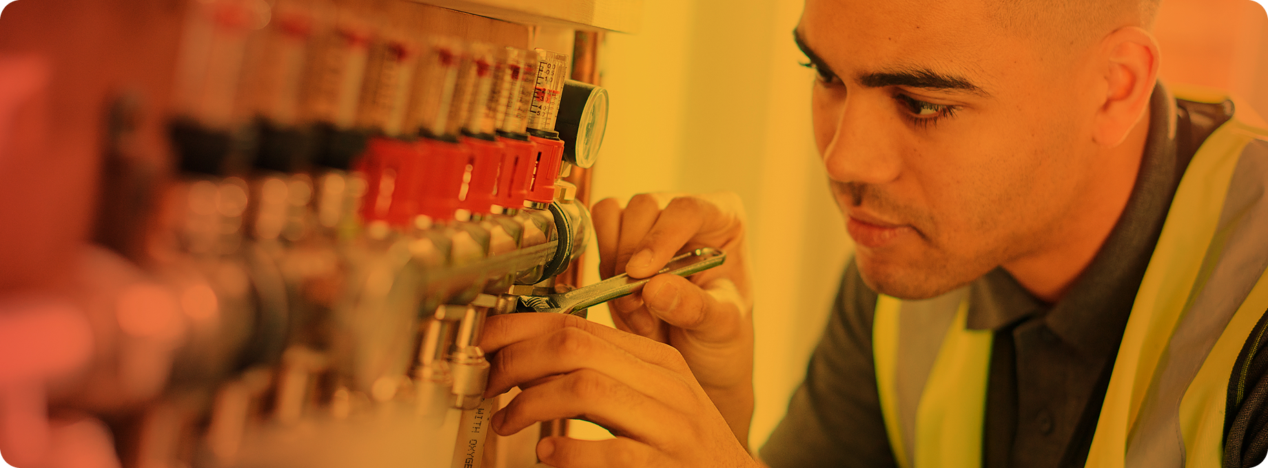 Man fixing electrics