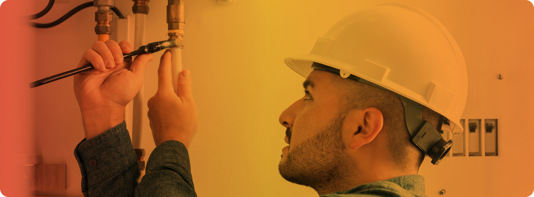 Man fixing boiler